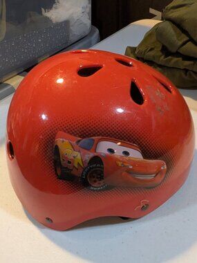 Child size Bike helmet Disney Pixar Cars Lightning McQueen
